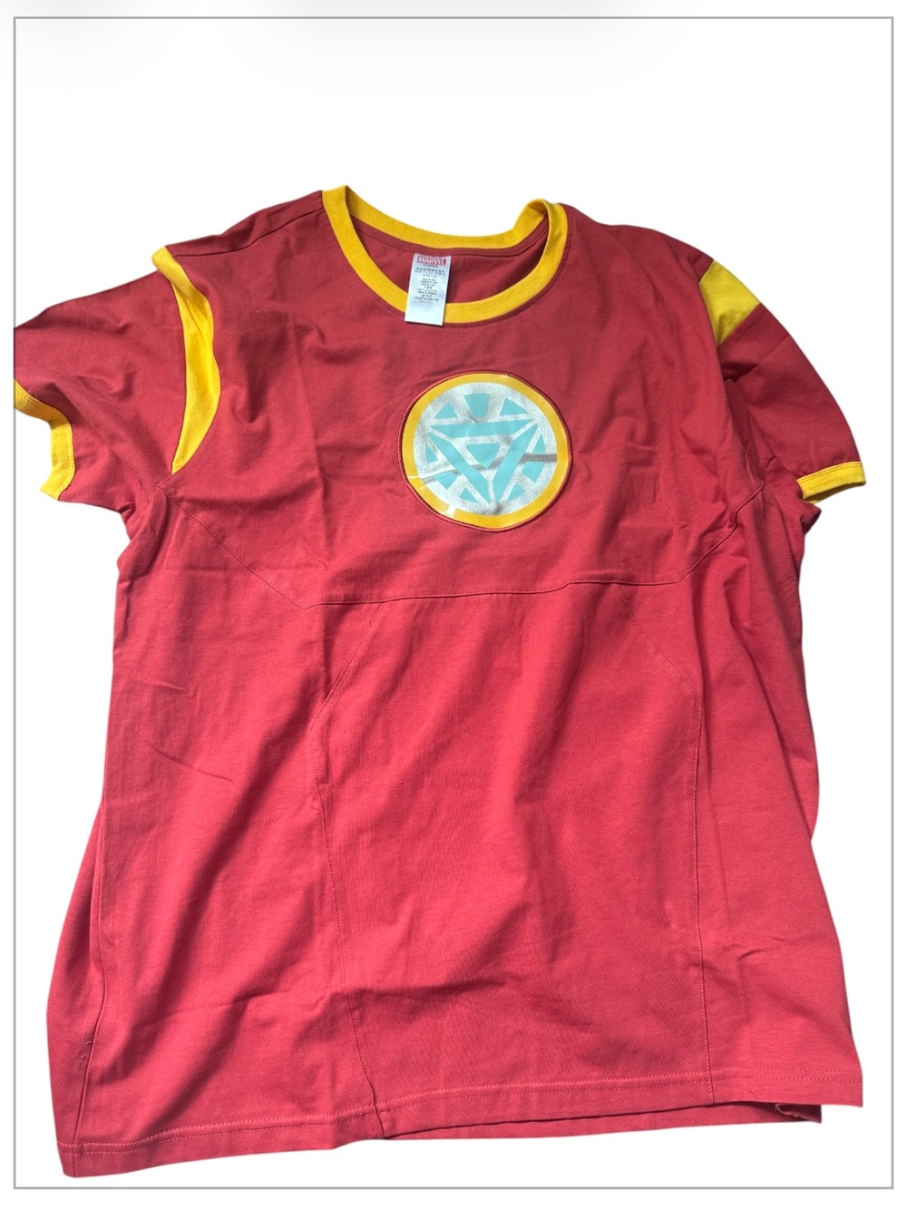 Men’s Iron Man Red & Yellow Graphic Tee - Iron Man Arc Reactor Style